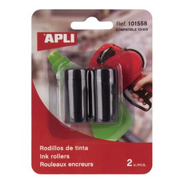 APLI Rodillo de tinta negra para etiquetadora, 2 unidades