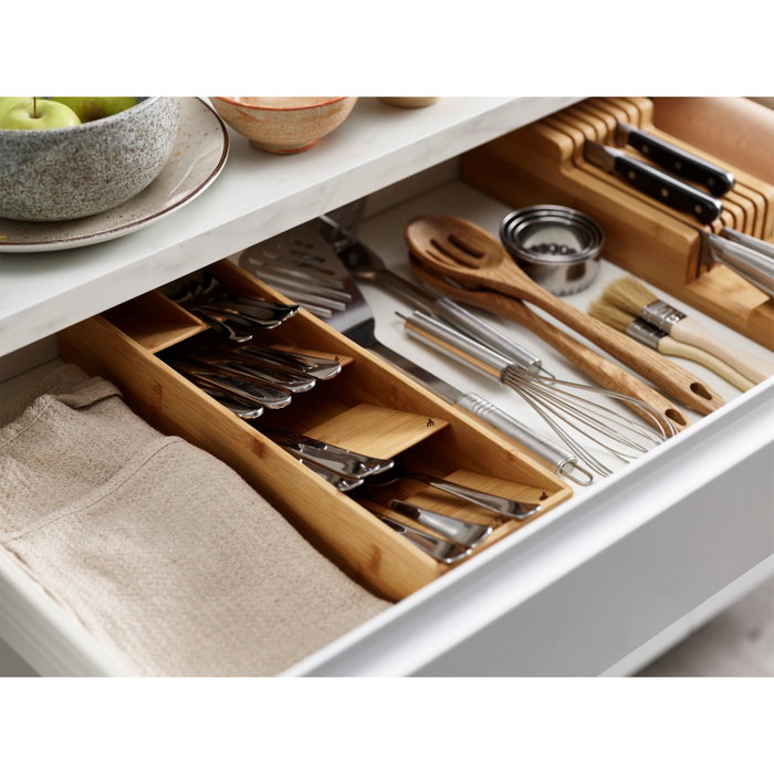 Joseph Joseph DrawerStore Bamboo Compact Organizador de Cubiertos de Bambú Compacto
