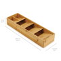 Joseph Joseph DrawerStore Bamboo Compact Organizador de Cubiertos de Bambú Compacto