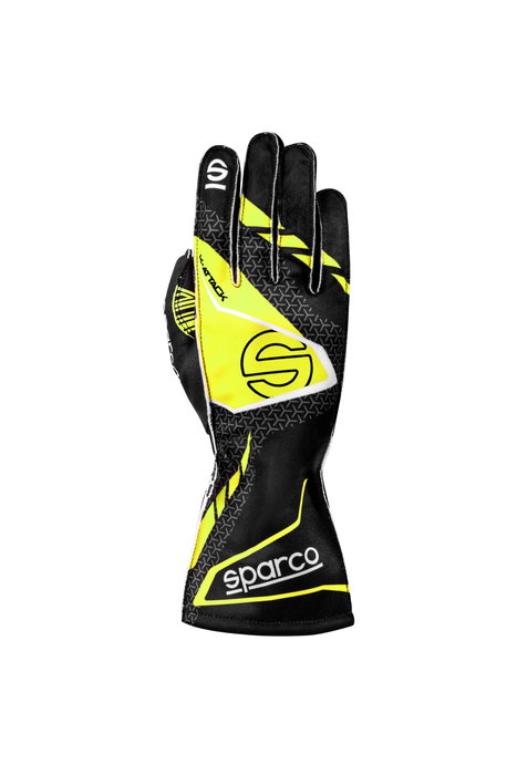Sparco SBKG0004B0K08010 Guantes K-Attack 2025 Negro-Amarillo Talla 10