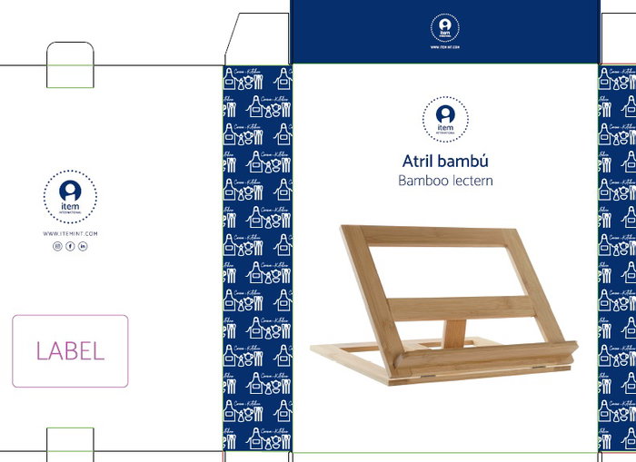 DKD Home Decor Atril de Bambú Natural 33x28x20 cm