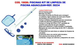 AquaClean Kit de limpieza de piscina