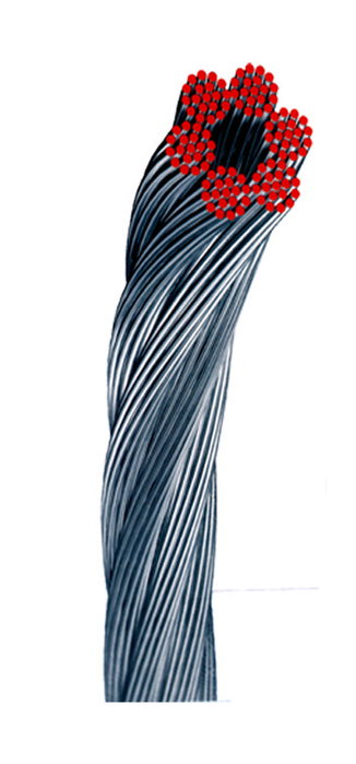 Cable de acero galvanizado 2 mm 6x7+1 rollo 100 mt Cable de acero galvanizado 2 mm 6x7+1 rollo 100 mt
