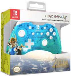 PDP Rock Candy Wired Controller Zelda Breath of the Wild Azul