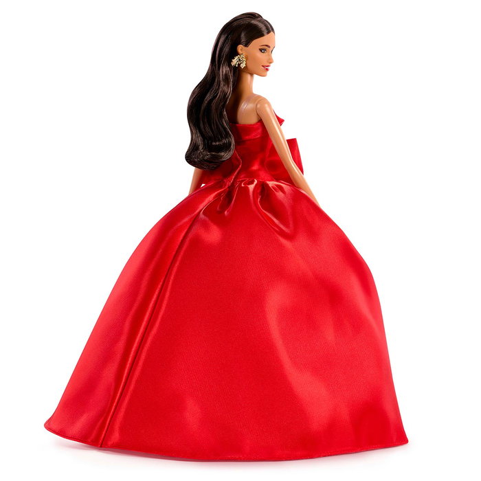BARBIE Muñeca Signature Holiday Latina JJX67 con vestido rojo