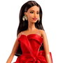 BARBIE Muñeca Signature Holiday Latina JJX67 con vestido rojo