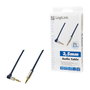 LogiLink Cable de audio 3,5 mm 3-pin/M (90°) a 3,5 mm 3-pin/M, metal, azul, 0,5 m