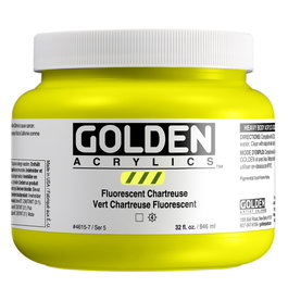 Golden Colores Acrílicos Fluorescente Chartreuse 946 ml