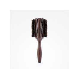 Bifull Cepillo de Madera de Ébano Redondo Nº90 con Cerdas de Jabalí para Brillo y Estimulación del Cabello
