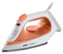 Braun TexStyle 1 SI 1009.OR Plancha de vapor 1900W Suela cerámica 120g/min blanco-naranja