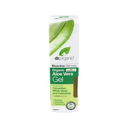 Dr. Organic Gel de Aloe Vera con Pepino y Caléndula 200 ml - Hidratante Corporal Refrescante para Piel Seca