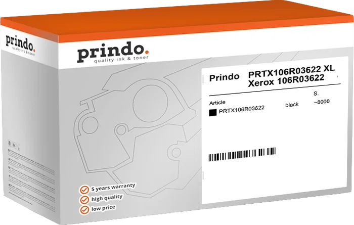 Prindo Tóner Negro PRTX106R03622 Classic XL Prindo Tóner Negro PRTX106R03622 Classic XL