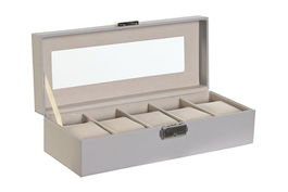 DKD Home Decor Joyero Tradicional Gris Claro 25.5 x 10 x 7 cm