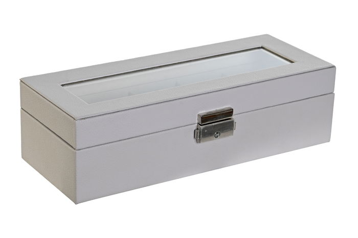 DKD Home Decor Joyero Tradicional Gris Claro 25.5 x 10 x 7 cm