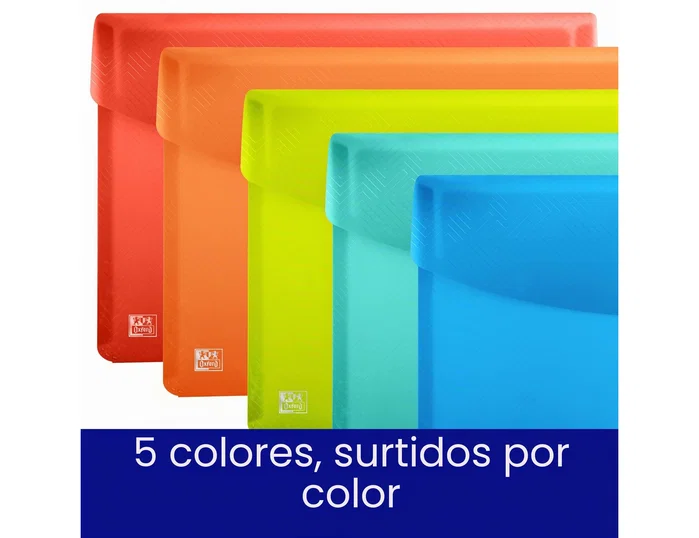 Oxford Sobres con Broche Urban A4 Polipropileno Surtidos (Set de 5)