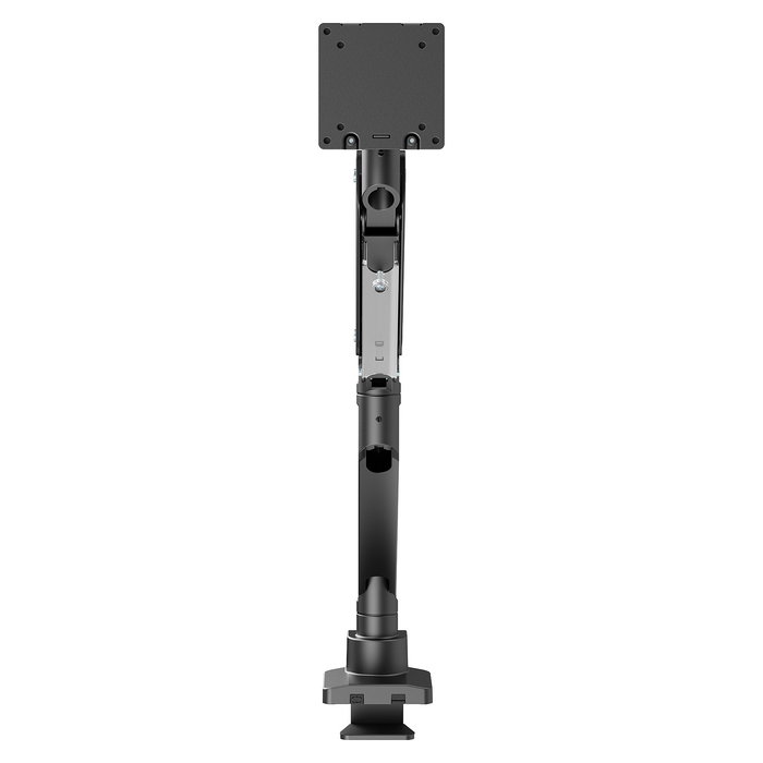 MANHATTAN Soporte Técnico de sobremesa para Monitor, soporte VESA 75-200mm, carga máx. 27kg, para pantallas de 17" a 57", con puertos USB (negro)