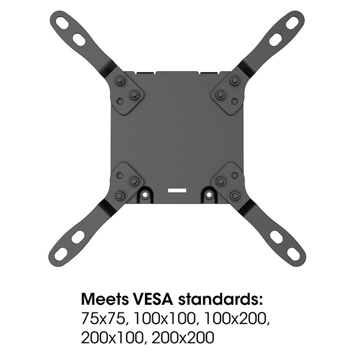 MANHATTAN Soporte Técnico de sobremesa para Monitor, soporte VESA 75-200mm, carga máx. 27kg, para pantallas de 17" a 57", con puertos USB (negro)