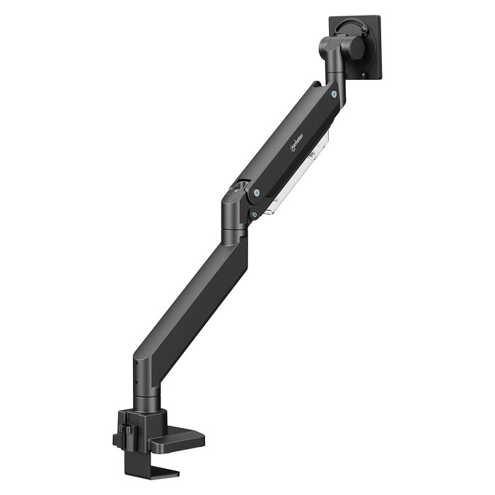 MANHATTAN Soporte Técnico de sobremesa para Monitor, soporte VESA 75-200mm, carga máx. 27kg, para pantallas de 17" a 57", con puertos USB (negro)
