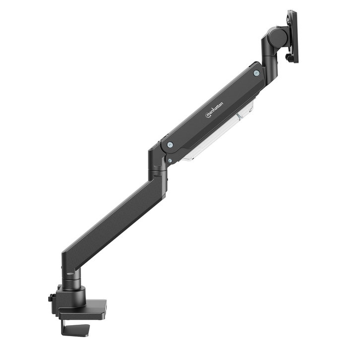 MANHATTAN Soporte Técnico de sobremesa para Monitor, soporte VESA 75-200mm, carga máx. 27kg, para pantallas de 17" a 57", con puertos USB (negro)
