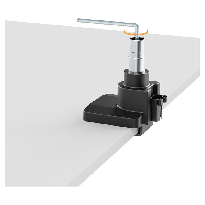 MANHATTAN Soporte Técnico de sobremesa para Monitor, soporte VESA 75-200mm, carga máx. 27kg, para pantallas de 17" a 57", con puertos USB (negro)