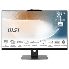 MSI AM272P-893ES Ordenador All-in-One 27" Intel Core i5-120U 16GB DDR5 SSD 512GB NVMe Windows 11 Pro, Wi-Fi 6, HDMI, Webcam, Color Negro