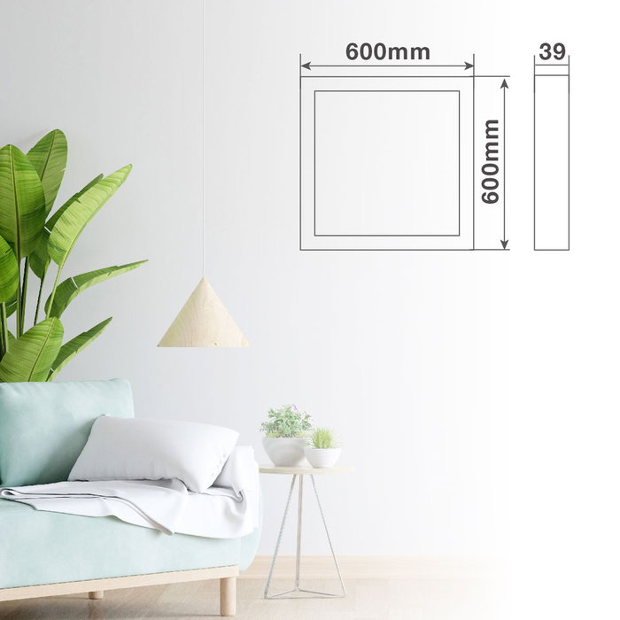 GSC Evolution Panel superficie LED Borma 60x60cm 40W 4200K Blanco