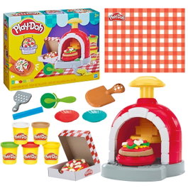 Play-doh Horno de Pizzas Refresh G2921 con Accesorios de Cocina de Juguete, Plastilina, Queso Rallador y Moldes, Multicolor, +3 Años, Idiomas Múltiples