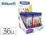 Pelikan Expositor erase 2.0 Sobremesa: 60 Rollers Colores Surtidos y 36 Recambios, Tinta Gel, Trazo 0,7 mm