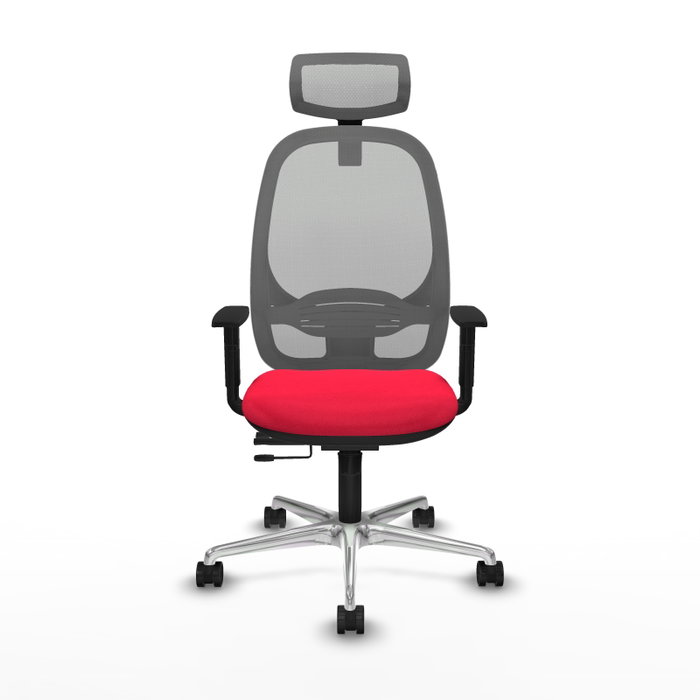 PIQUERAS Y CRESPO Silla de oficina Cilanco con mecanismo Sincro/Traslack Rojo y Gris PIQUERAS Y CRESPO Silla de oficina Cilanco con mecanismo Sincro/Traslack Rojo y Gris