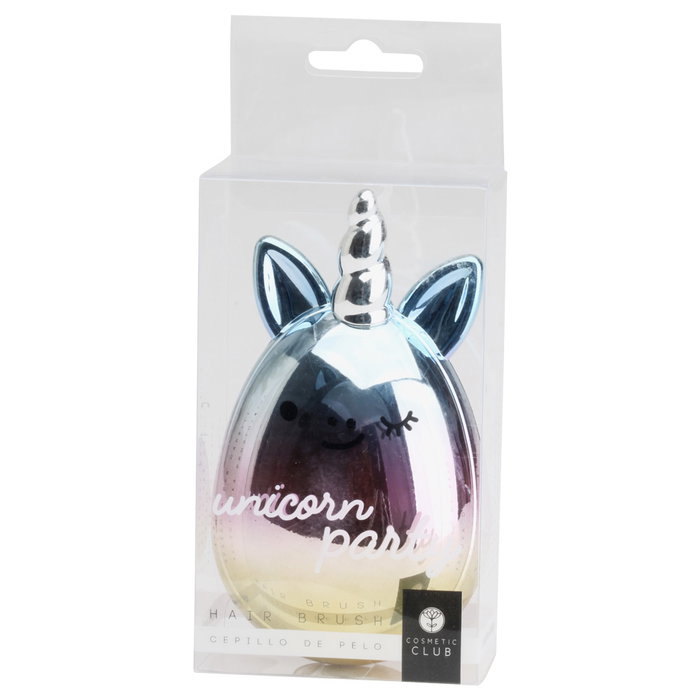 Cosmetic Club Cepillo Pelo Unicorn Party Kawaii Compacto Desenreda y Masajea