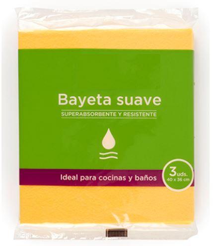 Blanca Bayeta suave amarilla para cocinas y baños 40x36cm pack de 3 unidades Blanca Bayeta suave amarilla para cocinas y baños 40x36cm pack de 3 unidades