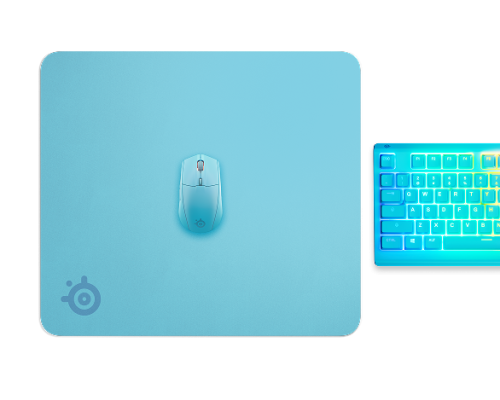 Steelseries Alfombrilla de ratón para juegos QcK L Cian STE5707119066594
