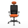 PIQUERAS Y CRESPO Silla de oficina Zulema con mecanismo Sincro/Traslack Naranja y Negro