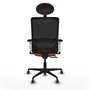 PIQUERAS Y CRESPO Silla de oficina Zulema con mecanismo Sincro/Traslack Naranja y Negro