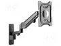 DIGITUS Soporte de Pared Universal para Monitor con Muelle Neumático y Brazo Giratorio