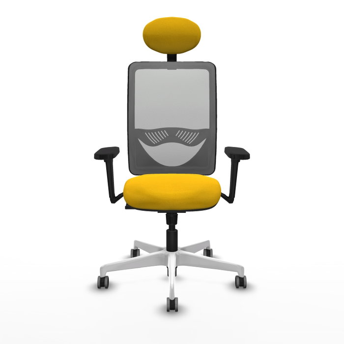 PIQUERAS Y CRESPO Silla de oficina Zulema con mecanismo Sincro, Amarillo y Gris PIQUERAS Y CRESPO Silla de oficina Zulema con mecanismo Sincro, Amarillo y Gris