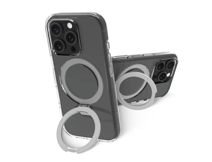 Dbramante1928 Iceland Ultra D3O - Funda protectora MagSafe transparente con soporte, resistente a impactos para Apple iPhone 16 ProMax (6.9")