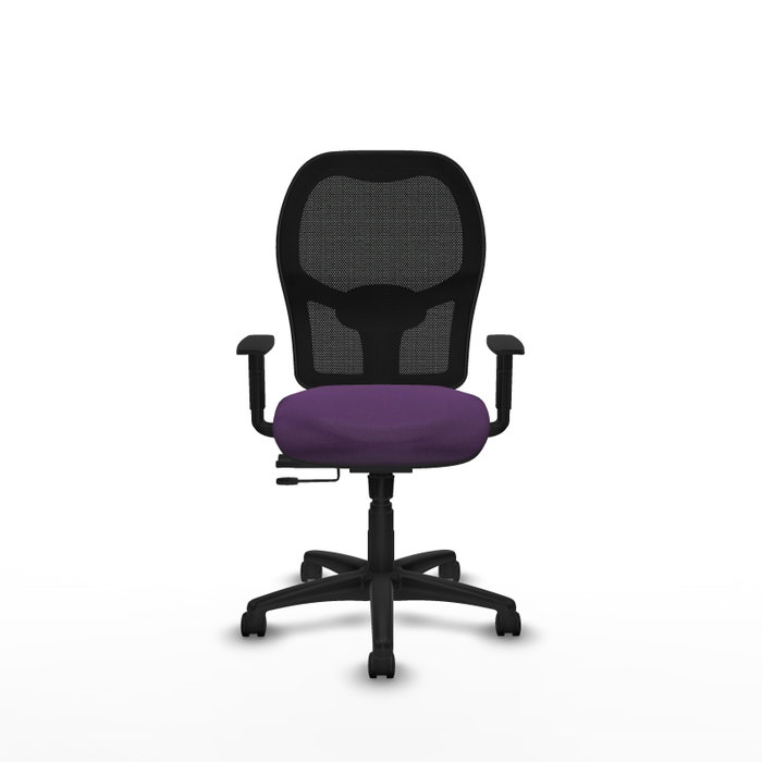 PIQUERAS Y CRESPO Silla de oficina Alocén Bali morado con malla negra
