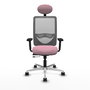PIQUERAS Y CRESPO Silla de oficina Zulema con mecanismo Sincro/Traslack Rosa y Gris