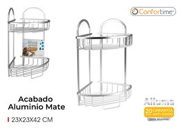 Confortime Estantería Baño 2 Bandejas 23x23x42 cm (4 Unidades)