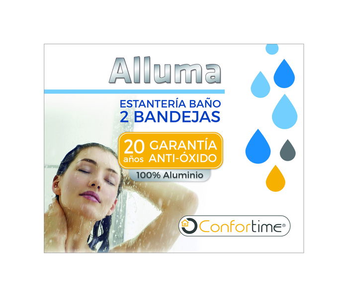 Confortime Estantería Baño 2 Bandejas 23x23x42 cm (4 Unidades)