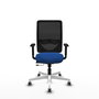 PIQUERAS Y CRESPO Silla de oficina Zulema con mecanismo Sincro/Traslack, Azul y Negro