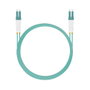 Helos Cable de fibra óptica OM3 Duplex LC/LC 0,5 m color aguamarina