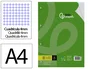 Liderpapel Recambio A4 100 Hojas 75gr Cuadro 4mm con Margen y 4 Taladros