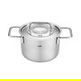 Fissler Pure Olla de Acero Inoxidable 24 cm con Tapa de Metal, Apto para Inducción, Gas, Eléctrico y Cerámica - Ref. 08611424000/0
