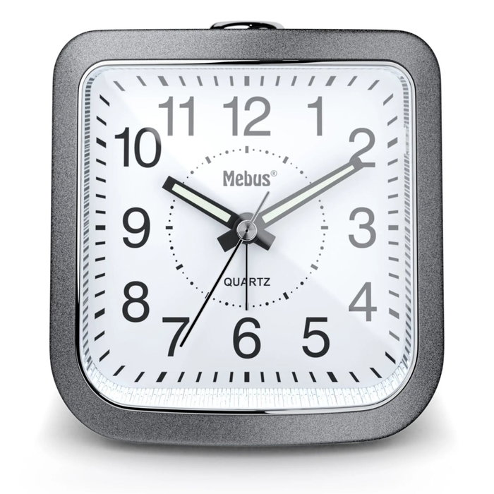 Mebus 56988 Despertador Analógico de Cuarzo Gris