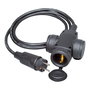 Kopp Alargadera Triple Aerea Bipolar H07RN-F 3G1,5mm² con Clavija 1,5m IP44 Negra