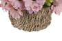 DKD Home Decor Planta Cesta Crisantemos Amarillo Rosa Blanco Marron 18 x 19 x 22 cm (3 Unidades)