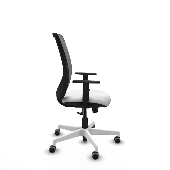 PIQUERAS Y CRESPO Silla de oficina Zulema con mecanismo Sincro, Blanco y Gris