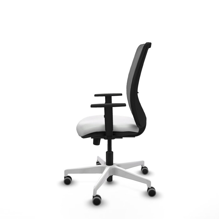 PIQUERAS Y CRESPO Silla de oficina Zulema con mecanismo Sincro, Blanco y Gris